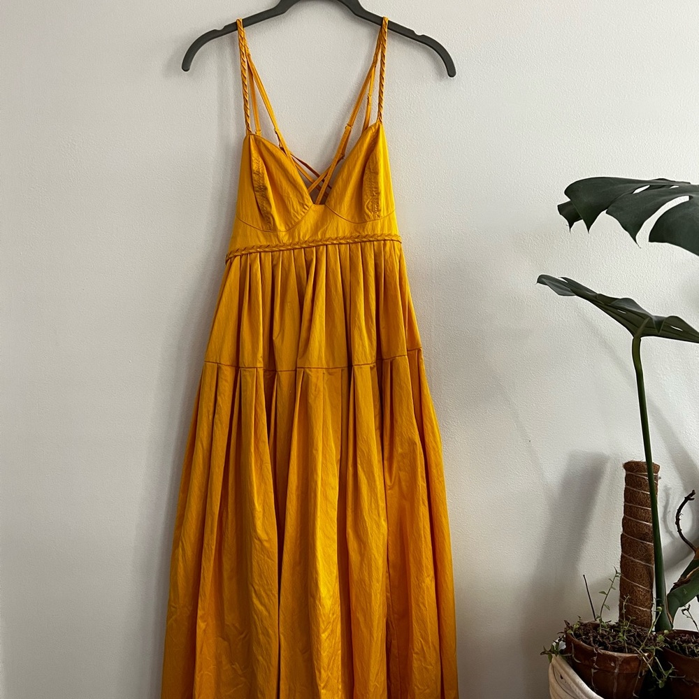 Golden Yellow Free People party dress